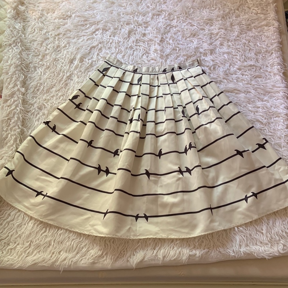Chicwish striped circle skirt with birds